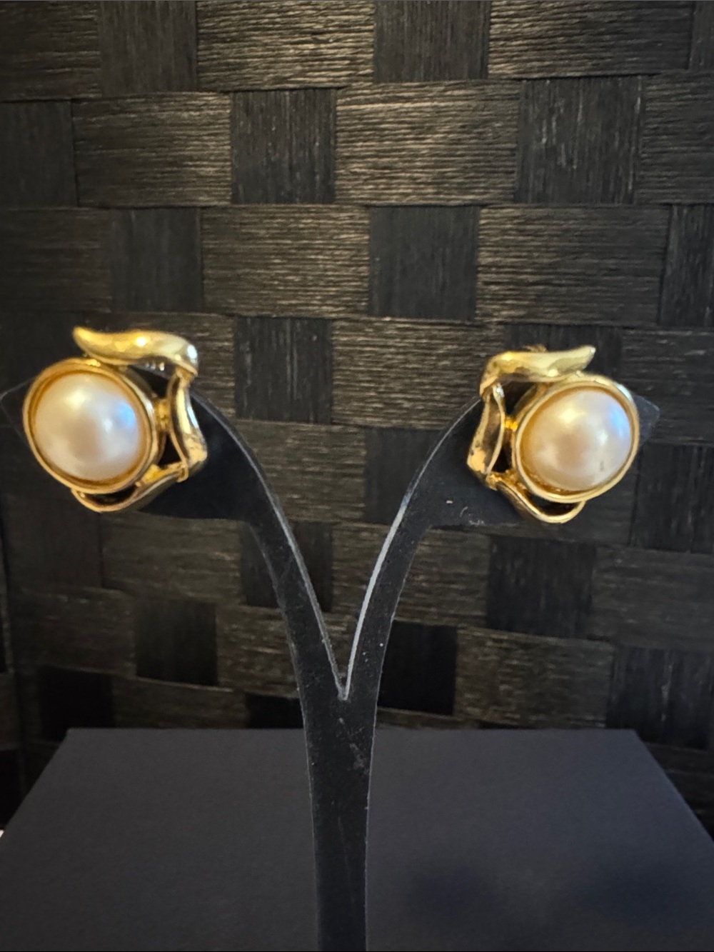 Monet Gold-Tone Pearl Clip Earrings - Timeless Women's Jewelry